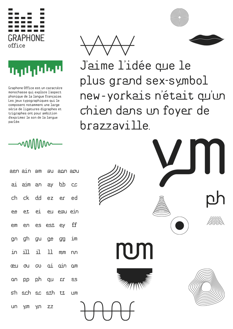 Projet Graphone office typographie